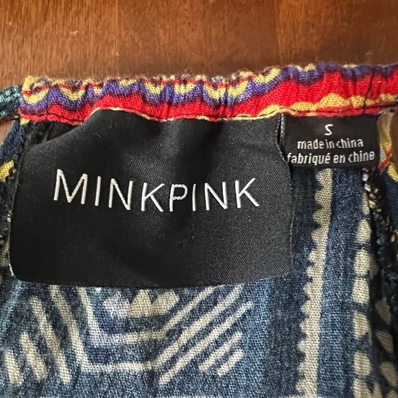 MINKPINK multicolor floral size small halter neck dress drawstring waist viscose - Picture 11 of 11